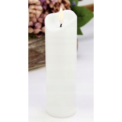ŚWIECA LED BIAŁA a'la wosk światło MRYGAJĄCE 12cm