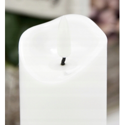 ŚWIECA LED BIAŁA a'la wosk światło MRYGAJĄCE 12cm