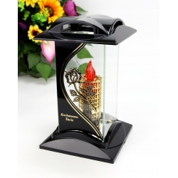 ŚWIECA LED ZŁOTA AŻUR czerwone światło 30dni