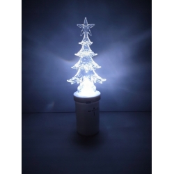 WKŁAD świetlik do znicza CHOINKA LED 90dni świecenia BIAŁY ZIMNY