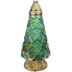 ZNICZ CHOINKA DUŻA zielono tęczowe szkło Wkład 60h