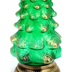ZNICZ piękna CHOINKA DUŻA zielona ze złotymi elem. Wkład 60h