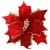 Kwiat Gwiazda Betlejemska POINSECJA głęboka CZERWIEŃ ze ZŁOTYM brokatem