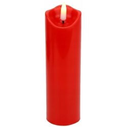 ŚWIECA LED CZERWONA a'la wosk światło MRYGAJĄCE 17cm