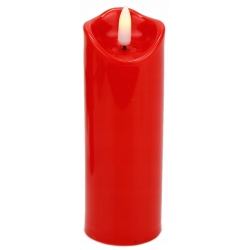 ŚWIECA LED CZERWONA a'la wosk światło MRYGAJĄCE 15cm